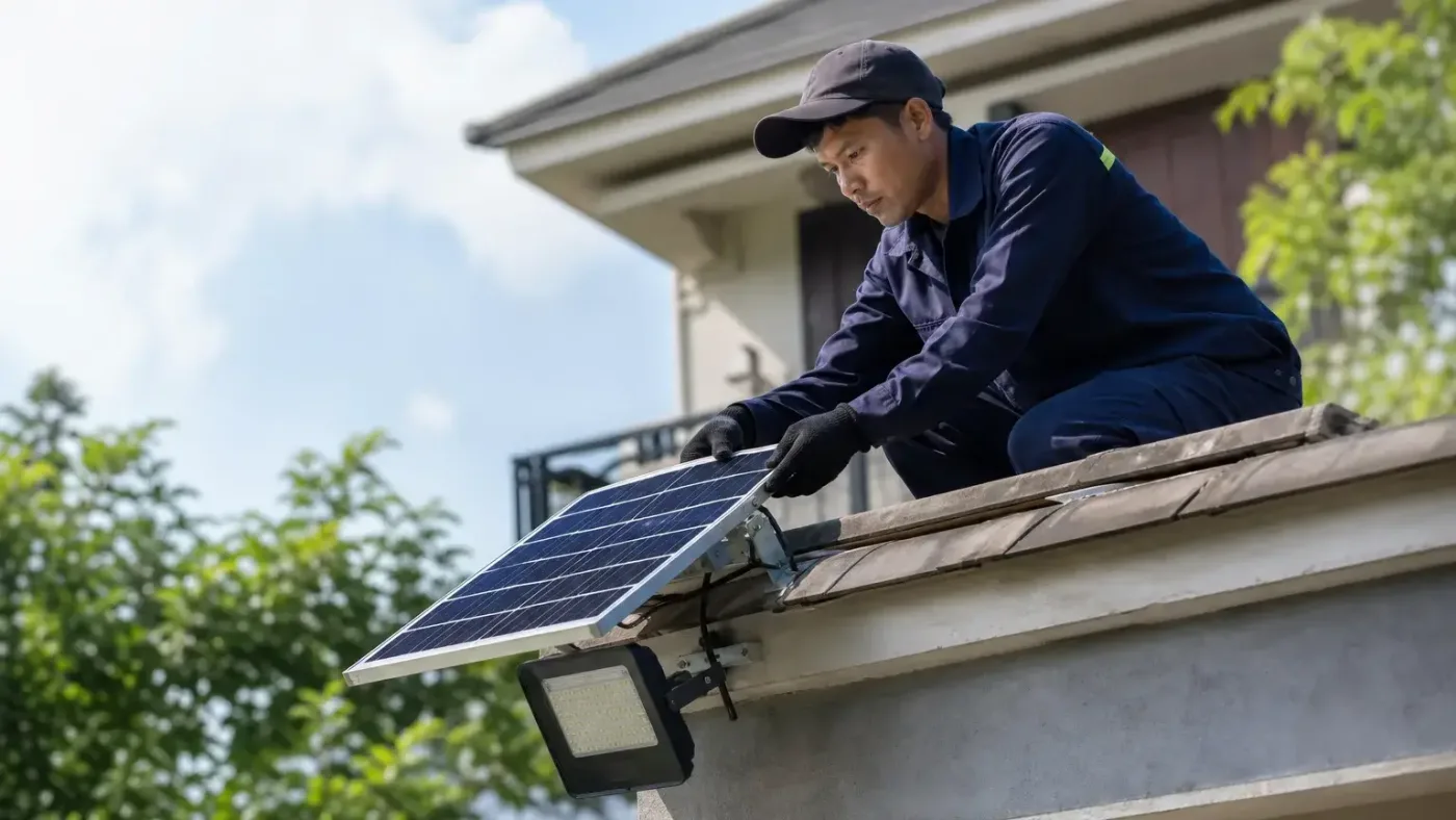 Hướng dẫn lắp đặt đèn năng lượng mặt trời 100W đúng cách – Đèn năng lượng mặt trời 100W