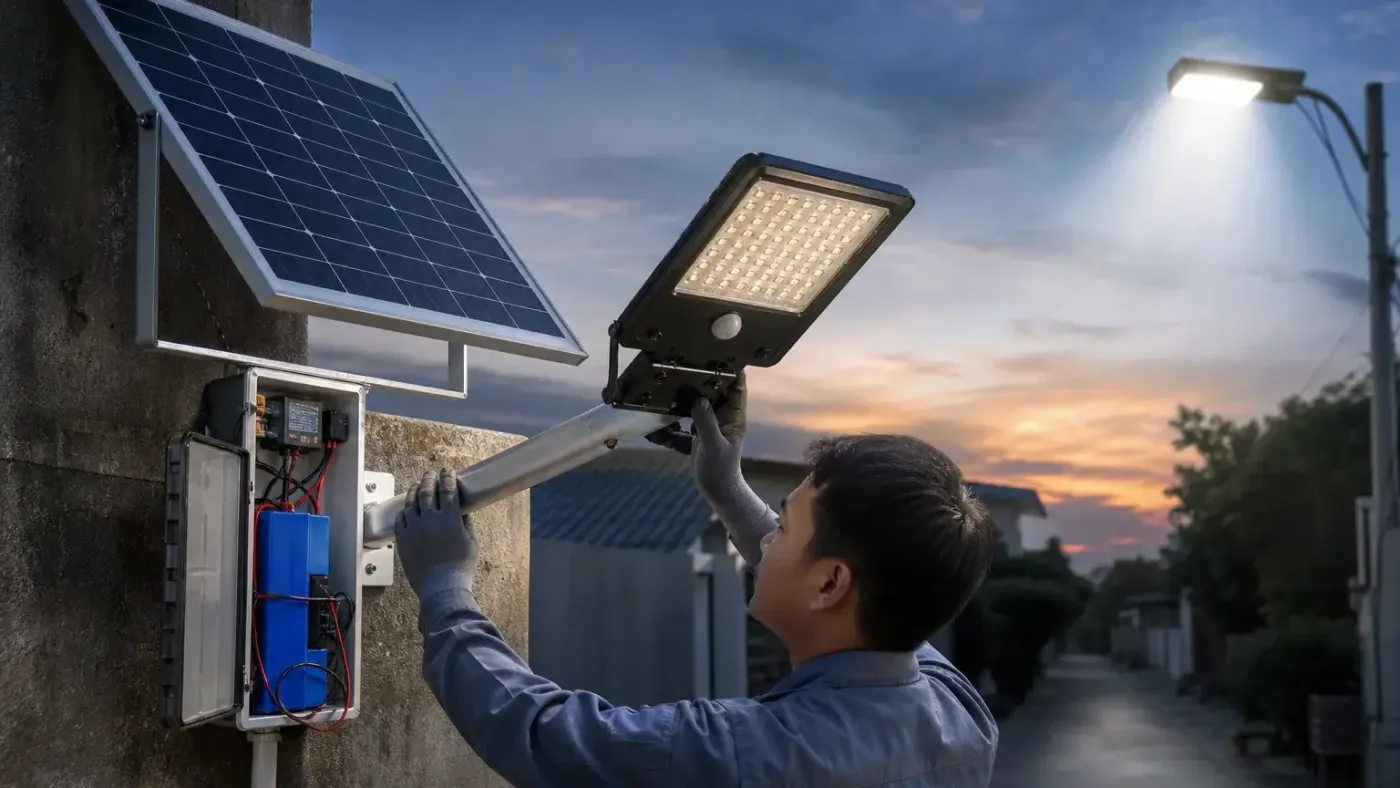 Cấu tạo và nguyên lý hoạt động của đèn năng lượng mặt trời 300W – Đèn năng lượng mặt trời 300W