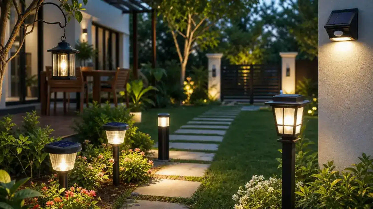 Các loại đèn năng lượng mặt trời sân vườn phổ biến hiện nay – Đèn năng lượng mặt trời sân vườn