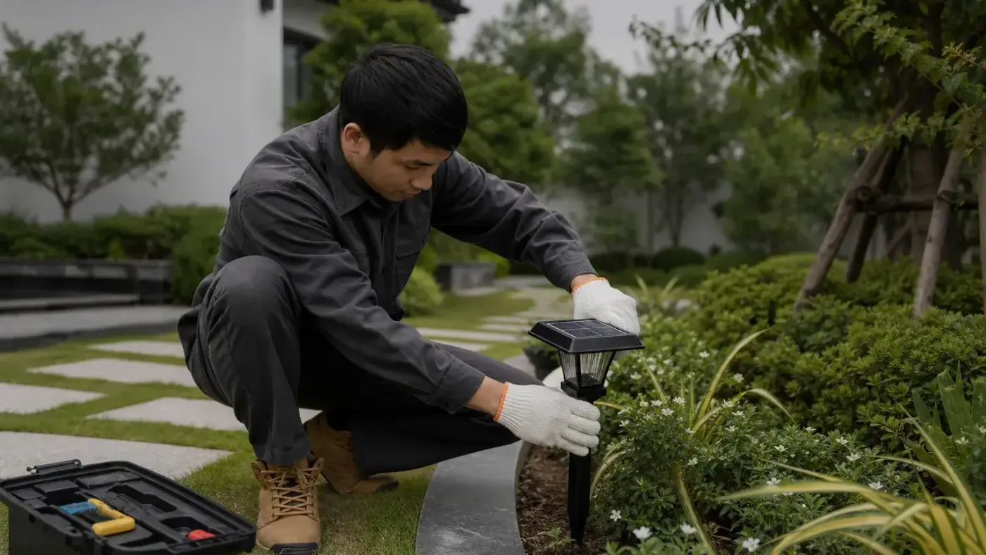 Hướng dẫn lắp đặt đèn năng lượng mặt trời sân vườn đúng cách – Đèn năng lượng mặt trời sân vườn