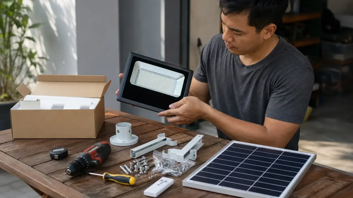 Chuẩn bị trước khi lắp đèn năng lượng mặt trời – Lắp đèn năng lượng mặt trời
