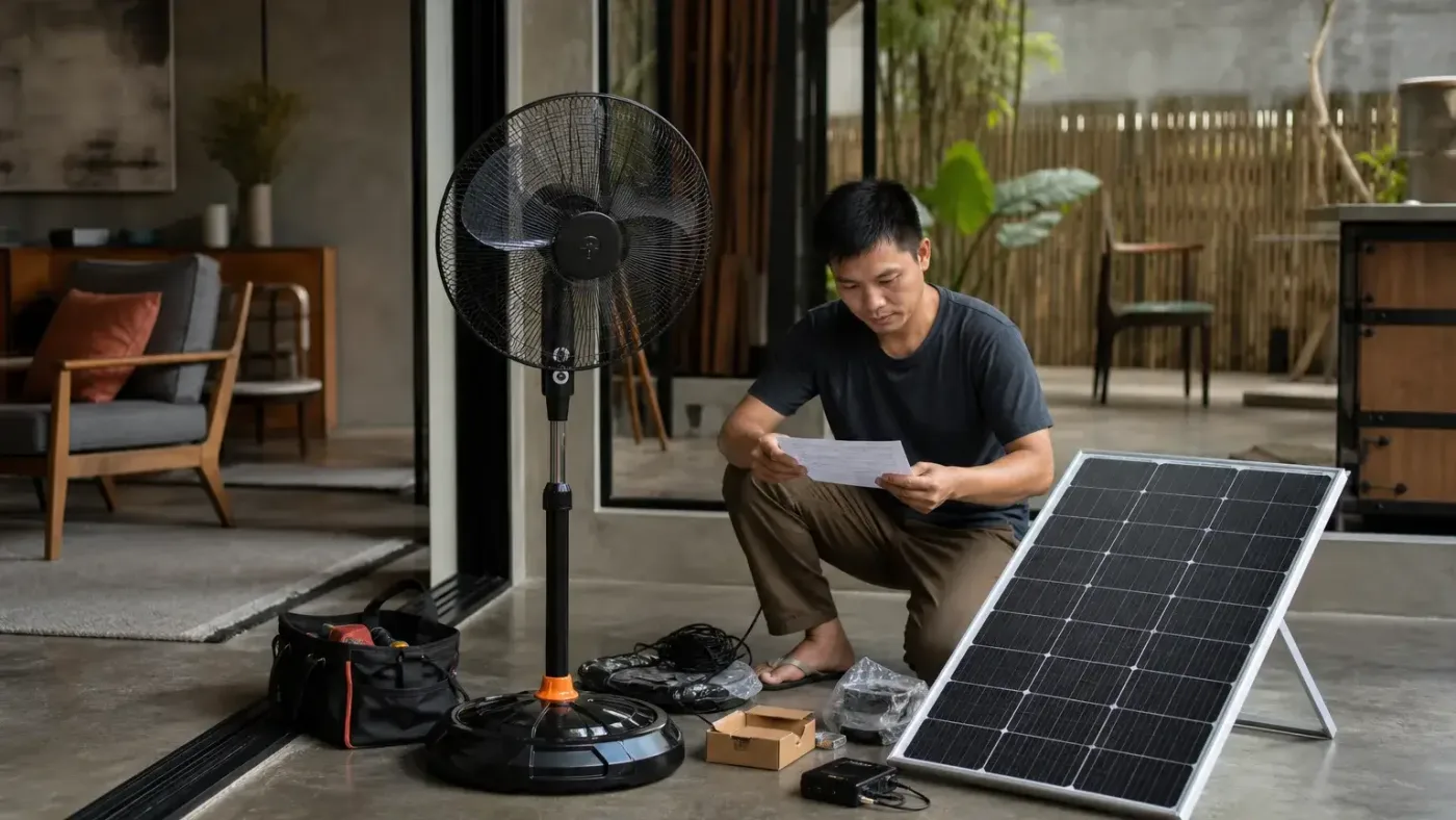 Tiêu chí đánh giá chất lượng trước khi xuống tiền – Quạt năng lượng mặt trời 16 inch