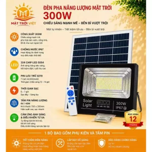Đèn Pha Năng Lượng Mặt Trời 300W