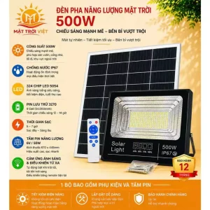 Đèn Pha Năng Lượng Mặt Trời 500W